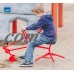 Sand Digger Toy Exavator with Telescoping Legs That Raise Seat Height and Stabilize Backhoe for Digging (Blue)   